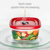 Rubbermaid - Recipiente para alimentos con tapa, Rojo, 5-Cups - Quantity 1, 1
