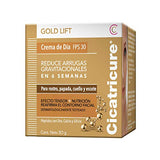 Cicatricure GOLD LIFT, Crema de Día, reduce arrugas gravitacionales, mejora la elasticidad y producción de colágeno, con calcio, silicio, FPS 30 y péptidos con oro, tarro 50 g