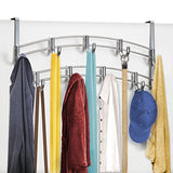 Soporte de Puerta para Accesorios – Bufanda, cinturón, Sombrero, Colgador de Joyas, Nueve Ganchos para Colgar sobre la Puerta, Platino, 9 Hook Platinum, 1
