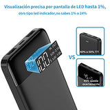 Power bank 20000 mAh Banco de Energía Cargador Batería Con Pantalla LED, Pila Carga Rápida Salida USB de Alta Velocidad Original,Compatible para Laptop Macbook Pro Redmi Book Huawei Matebook iPhone Ideal para regalo