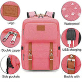 Mochila para Laptop Computadora Portátil para Empresas, Mochila de Viaje TUQI Casual Business College Mochila para Hombres, Mujeres, Trabajo, Macbook, Tableta (Rosa)