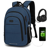 ▶ Mochila para portátil, VOICEPTT Mochila Antirrobo de Computadora Portátil Impermeable con Puerto de Carga USB y Puerto de audífonos para Mujeres y Hombres, 20-35L Mochila para Viajes