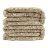Toalla de baño de Microfibra antipelusa - Secado rápido - Premium - 88,9 x 177,8 cm - Pack de 2 (Beige)