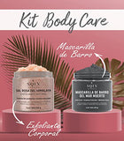 Exfoliante de Sal Rosa del Himalaya + Mascarilla Facial de Barro del Mar Muerto. Anti Acné, Minimiza Poros y Puntos Negros. Exfoliante Corporal Hidratante Rico en Vitaminas y Minerales. Remueve Toxinas, Nutre y Restaura la Piel. 20-25 Usos. 1