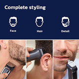 Philips Norelco Multigroomer - Recortadora todo en uno serie 3000, kit de aseo para hombre, 13 piezas, para barba, cara, nariz y oreja, recortadora de pelo y cortapelos sin necesidad de aceite de cuchilla, MG3750/60