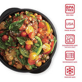 Rubbermaid TakeAlongs Food Storage Single Base, 5 Cup, Set of 16 (32 Pieces Total) | Meal Prep Containers, Lunch for Adults & Kids, 16-Pack, Black