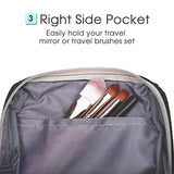 Pequeña bolsa de cosméticos portátil para cartera, mini bolsa de aseo, bolsa de viaje organizador de maquillaje caso por Narwey, Rectangle-Black