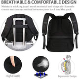 YOREPEK - Mochila grande para hombre, duradera, resistente al agua, con puerto de carga USB para la universidad y la escuela, se adapta a computadoras de 17 pulgadas, color negro