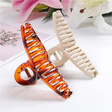 ▶ Pinzas de pelo grandes de 4.3 pulgadas, 12 clips de pelo grandes mate para mujeres y niñas, pinzas antideslizantes para cabello grueso, pinzas de mandíbula de plátano (4.3 pulgadas)