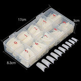 1000 Pcs Nails Uñas Postizas Full Cover Nail Uñas Falsas Puntas de Uñas Postizas Uñas Uñas Postizas de Gel Art Tips Sets Funda Completa Uñas Postizas para Bailarina Cosplay Office Lady Puntas de Uñas Postizas Transparente Tamaño Variado Acrílico con Caja