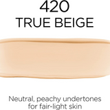 L'oreal Paris Cosmetics Infallible Base de maquillaje de 24 horas de uso fresco, ligera, ámbar, 1 onza líquida, Beige verdadero, 1 oz (29.57 ml)