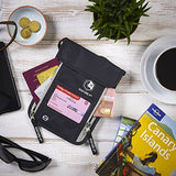 VENTURE 4TH Portadocumentos de Cuello | Cartera de Viaje Anti Robo para Mujeres, Hombres y Niños, con Tecnología RFID para Viajar con Total Seguridad (Negro)