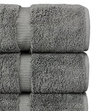 Juego de toallas turcas de calidad de hotel y spa, 100% algodón, muy absorbente (4 unidades, color gris)