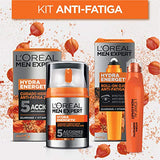 Kit Hydra Energetic, crema para hombre y roll on anti ojeras con extracto de Vitamina C y Guarana. L'Oréal Paris Men Expert