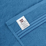 ▶ Toallas Juego de 4  (12 x 12 pulgadas), 100% algodón hilado en anillo, tacto suave y altamente absorbente, toallas esenciales para baño, baño, gimnasio, toalla facial y spa (azul eléctrico)