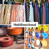 Percha para bufanda ~ Soporte multiusos para armario ~ Eliminación de desorden y ahorro de espacio para bufandas, chal, cinturones y accesorios ~ Percha para bufanda 28 anillos (morado lavanda)