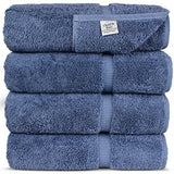 Luxury Hotel & Spa - Toallas de baño turcas 100% algodón, 27 x 54 pulgadas (juego de 4, Wedgewood)