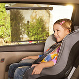 Munchkin® Brica® Sun Safety™ - Persiana Enrollable para Ventana de Coche con Alerta de Calor White Hot®, Paquete de 2, Color Negro