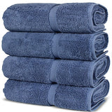 Luxury Hotel & Spa - Toallas de baño turcas 100% algodón, 27 x 54 pulgadas (juego de 4, Wedgewood)