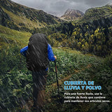 Mochila Impermeable de Viaje - Mochila de Senderismo 60L Mochila para Camping Transpirable y Ligera Mochila Deportiva para Montañismo,Campismo,Deportes al Aire Libre Para Hombre Mujer (Negro)