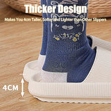 ▶ Pantuflas de almohada, zapatillas de baño de ducha de masaje, antideslizantes, de secado rápido, puntera abierta, súper suaves, suela gruesa, 2020, zapatillas de casa súper suaves para mujeres y hombres, plataforma de EVA, Bronceado, 7-8 Women/6-7 Men