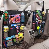 2 Pack Organizadores de Asiento Trasero e Automóvil - Organizadores para Asientos de Coches para Niños - Universal Protector Trasero del Asiento de Coche Cubierta Con Soporte de Pantalla Clara para Tableta - 9 Bolsillos de Almacenamiento|Uso Universal|Fác