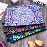 6 bolsas de maquillaje, bolsa de aseo impermeable, bolsa de cosméticos con cremallera, bolsa de viaje de 8.7 x 5.3 pulgadas, bolsa de cosméticos pequeña, organizador de accesorios para mujeres y hombres, Azul / Patchwork