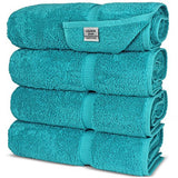 Toalla de baño de algodón Turco de Lujo para Hotel y SPA, Juego de 4, Color Aguamarina