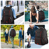 Mochila de viaje para laptop, mochila escolar extragrande para hombres y mujeres con puerto de carga USB, amigable con la TSA, mochila de computadora de gran negocios, bolsa de computadora para portátiles de 17 pulgadas, bolsa de libros duradera RFID