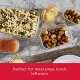 Juego de 12 recipientes de plástico con tapas, a prueba de fugas, estilo caja de Bento, para sándwich y ensalada, transparente