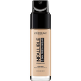 L'oreal Paris Cosmetics Infallible Base de maquillaje de 24 horas de uso fresco, ligera, ámbar, 1 onza líquida, Beige verdadero, 1 oz (29.57 ml)