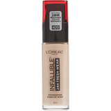 L'oreal Paris Cosmetics Infallible Base de maquillaje de 24 horas de uso fresco, ligera, ámbar, 1 onza líquida, Beige verdadero, 1 oz (29.57 ml)