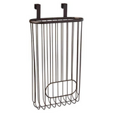 Dispensador de plástico para almacenamiento y organización de cocina, organizador debajo del fregadero para reciclar bolsas de comestibles, color bronce